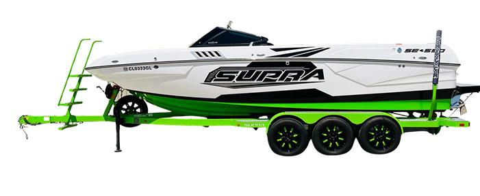 AK Fiberglass Works Boat on Trailer